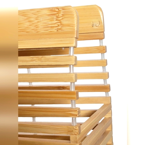 Medium Satchel Bamboo Vacation Beach summer handbag - Picture 7 of 10